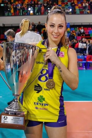 Enrica Merlo volleyball champion