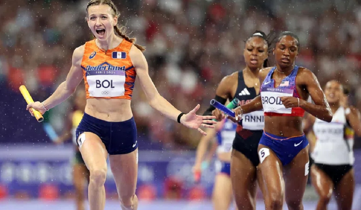 An outstanding final sprint of Femke Bol brought the Netherlands the