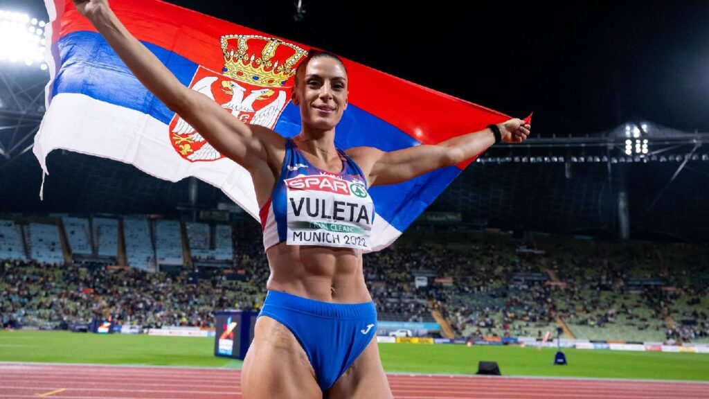 Ivana SpanovicVuleta won the long jump trophy at the Diamond League