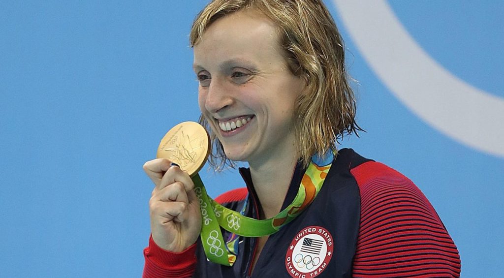 Katie Ledecky won the gold medal in the women’s 1,500m freestyle