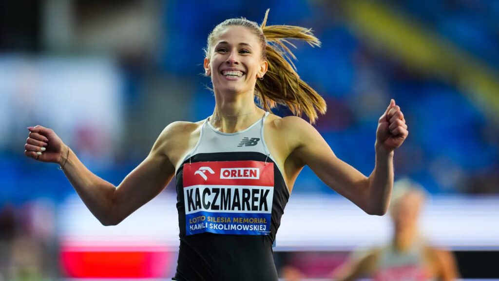 Natalia Kaczmarek won the 400m gold at Silesia Diamond League Femi Sports