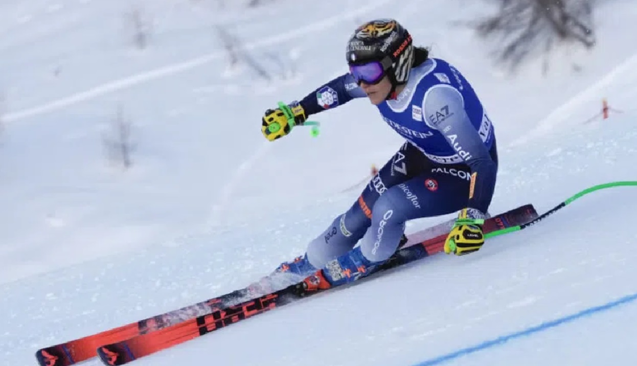 Federica Brignone skiing victory