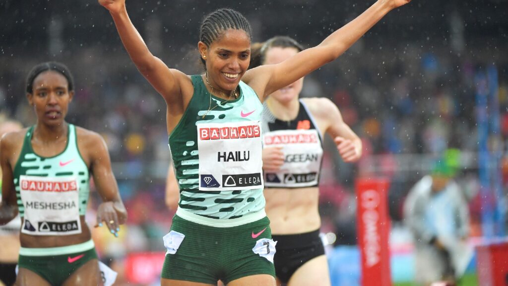 Freweyni Hailu dominated the 3000m event at the Silesia Diamond League ...