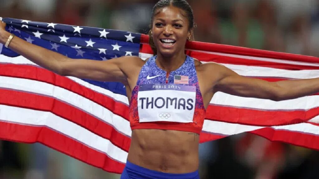 Gabrielle Thomas won the women's 200m Olympic title at the Paris Games ...