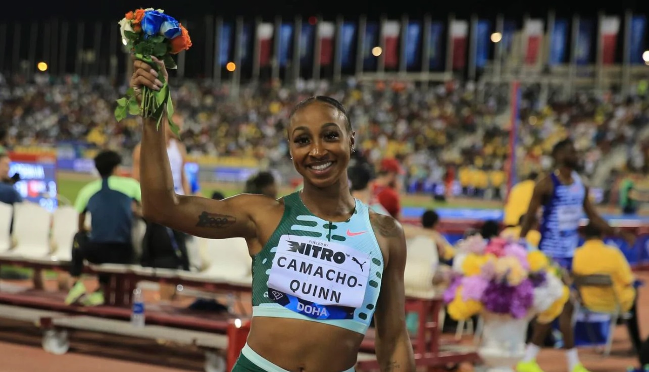 Jasmine Camacho-Quinn 100m hurdles Doha