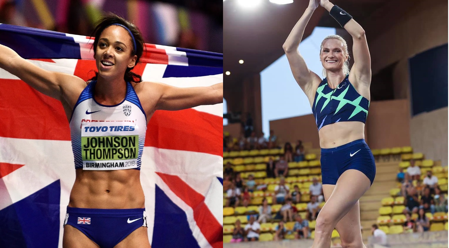 Katarina Johnson-Thompson and Katie Nageotte