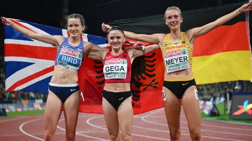 Luiza Gega won the gold in the 3,000m steeplechase at the European ...