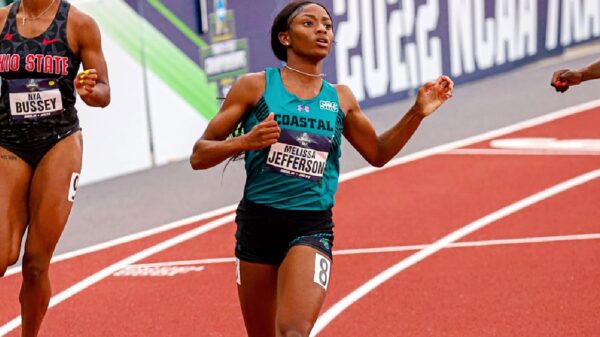 Melissa Jefferson 200m win Florida