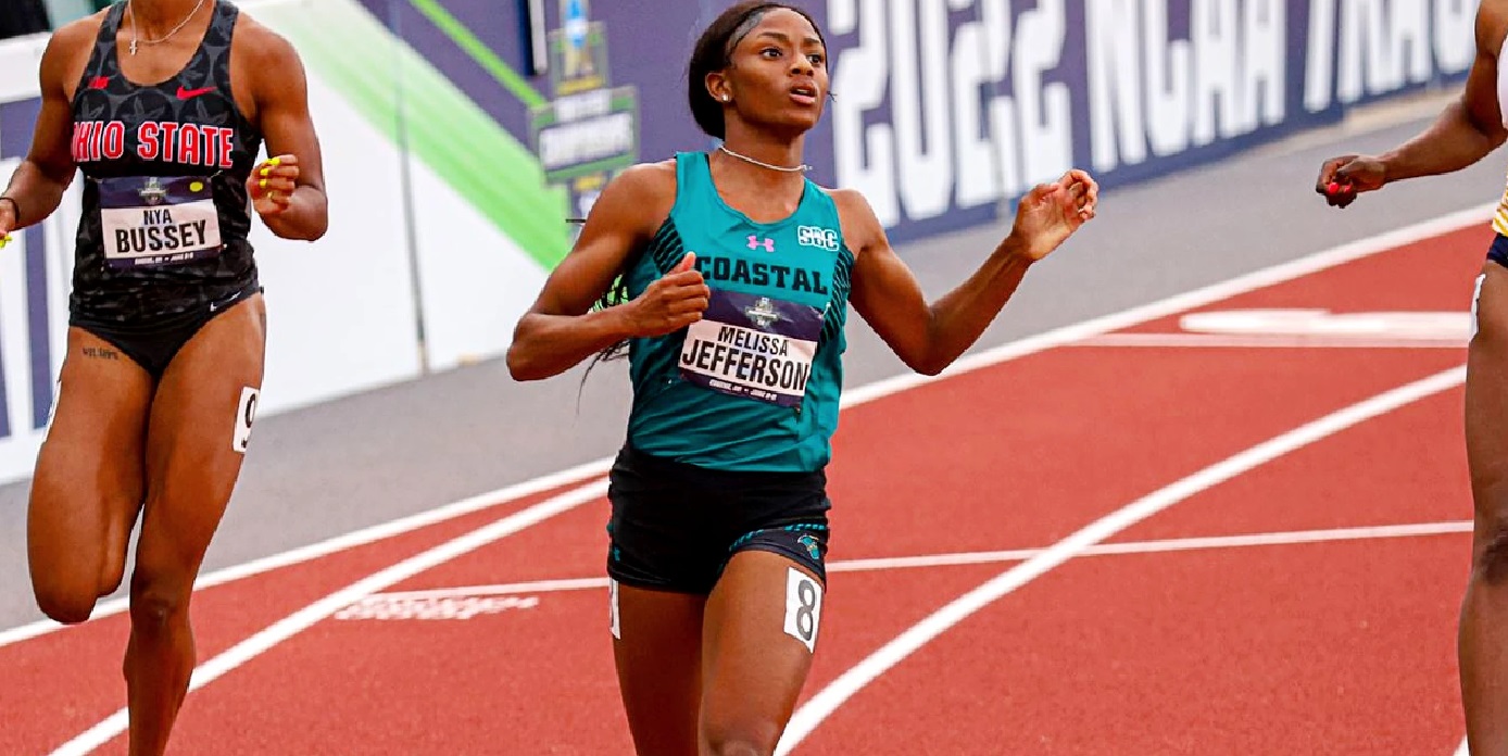 Melissa Jefferson 200m win Florida