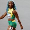 Shelly-Ann Fraser-Pryce running