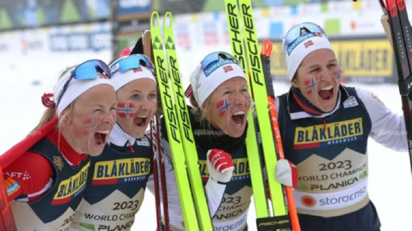 Team Norway won 4x5km cross-country skiing